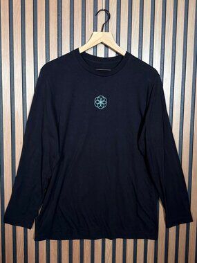 Apple Sweatshirt Large Men’s Black Long Sleeve Made in USA Relaxation